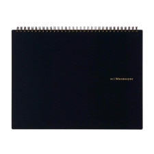 Maruman Mnemosyne Black Blank Top Spiral Notebook